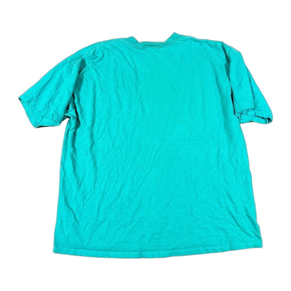 Vintage Walt Disney World Mickey Character Letter Spell Out Teal Graphic Tee Y2K - Picture 2 of 8